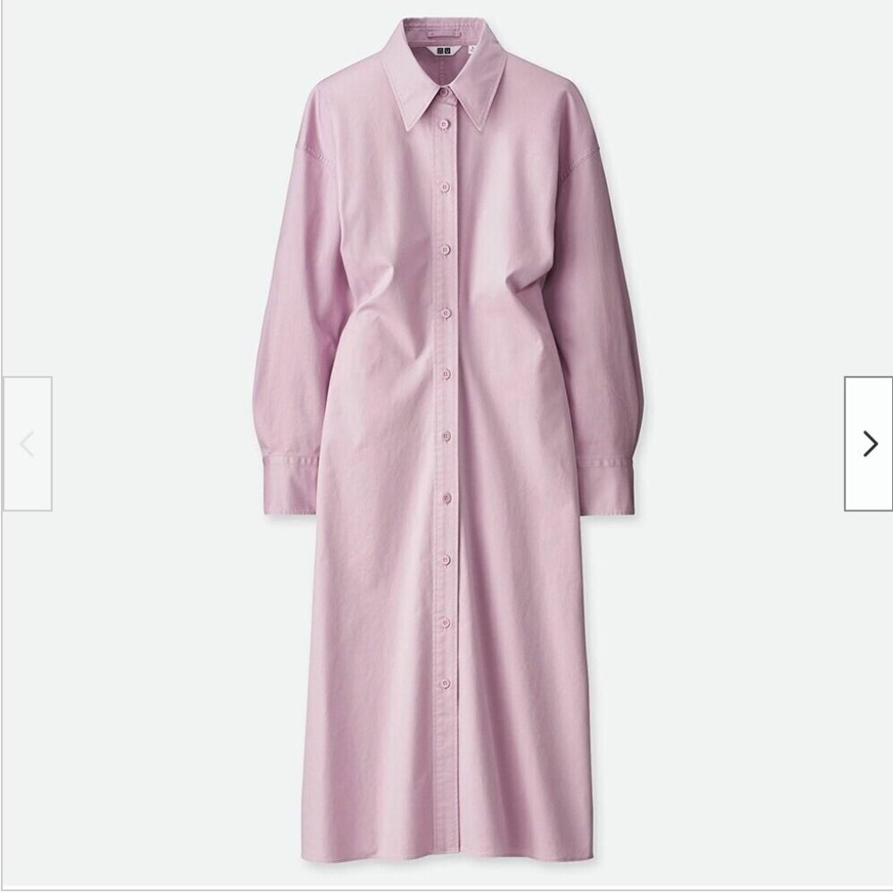 UNIQLO Button-Up Midi Shirt Dress - Size Medium NEW WITH TAG!